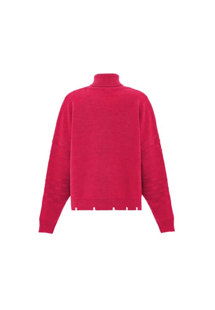 Faina Trui met coltrui Dames roze