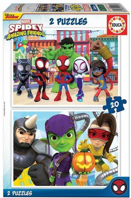EDUCA - puzel - 2 x 20 stuks - Spidey & His Amazing Friends