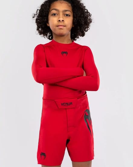 Venum Light Kids Fight Shorts Rood Zwart - 8 Jaar