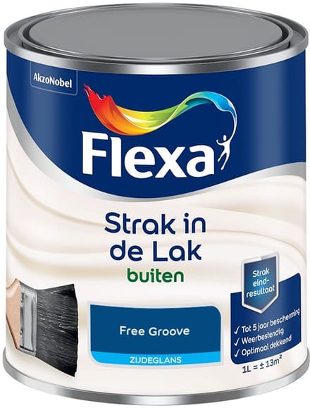 Flexa - Strak In De Lak Buitenlak Zijdeglans - Free Groove - Mengverf - 1 L