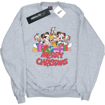 Disney Meisjes Mickey Mouse en vrienden Kerstmis Sweatshirt (Sportgrijs)