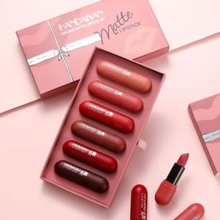 HANDAIYAN® | Lipstick set van 6 | Matte Lippenstift | Mousse Lippenstift | Waterproof | Langhoudend | Make up set | Geschenkset | Giftset