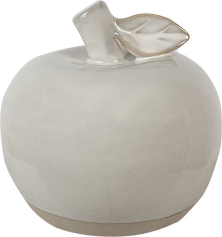 Clayre & Eef Decoratie Appel 10 cm Beige Porselein