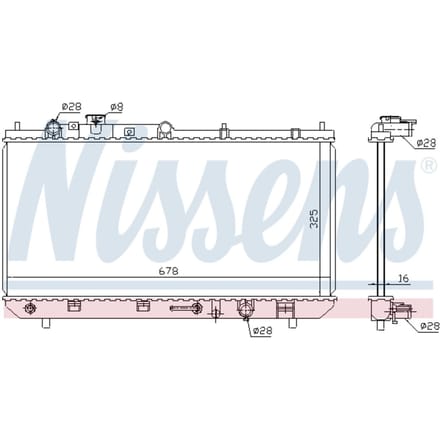 Radiator, motorkoeling NISSENS 624041