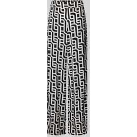 wide leg broek van viscose met steekzakken