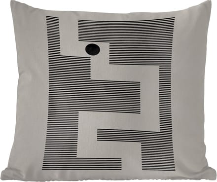 Buitenkussen - Doolhof - Abstract - Minimalisme - 45x45 cm - Weerbestendig