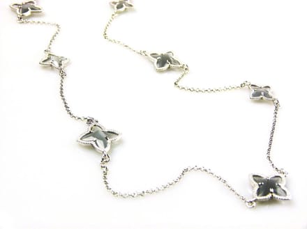 collier model Stars collier in zilver grijze ster motieven