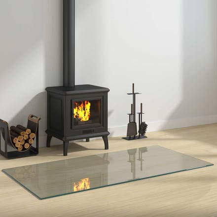 vidaXL Vuurplaats Glazen Plaat Transparant 120 x 60 cm Glas