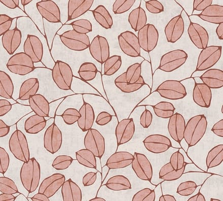 BLADEREN BEHANG | Modern - Grijs Roze Rood - A.S. Création Nordic Feeling