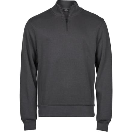 Tee Jays - Ribbed Interlock Half Zip - Dark Grey (Solid) - S
