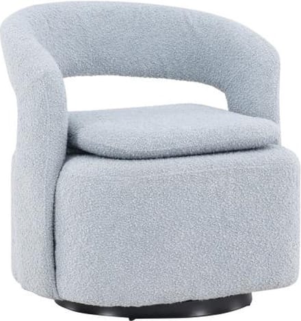 Svea - Teno draaibare fauteuil - boucle - lichtblauw