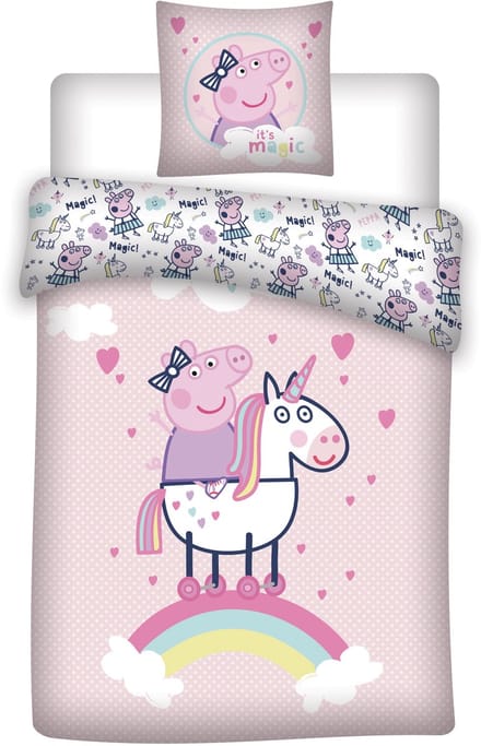 Peppa Pig Dekbedovertrek Unicorn 140 x 200 cm katoen