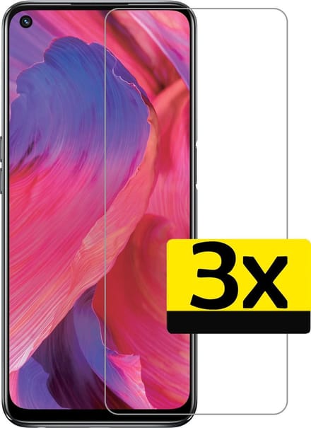 Screenprotector - Geschikt voor OPPO A54 5G - 3 Stuks - Extra Sterk - Beschermglas - Gehard Glas - Tempered Glass - Screen Protector