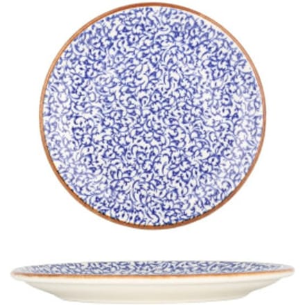 By Bone Dessertbord - Edera Cobalt - Porselein - 19 cm - set van 6