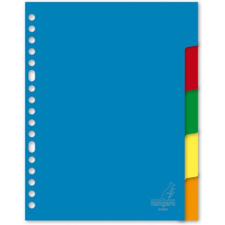 Kangaro A5 Tabblad Blanco PP 120 Micron, 17 Gaten, 5 Stuks