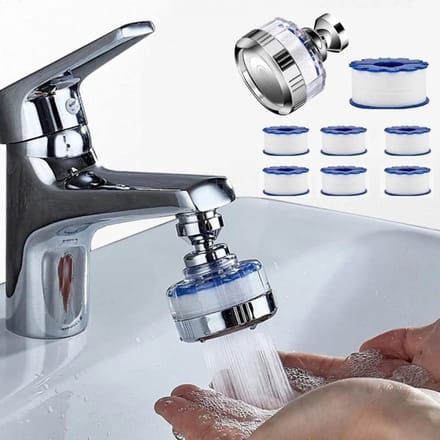 Aura® Waterfilter kraan - Waterfilter - Zilver - ‎14cm x 12cm x 8cm
