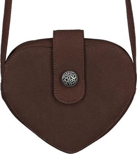 Dirndl Tasje - Tasje Voor Bij Dirndl Jurk - Hartvorm - Donkerbruin