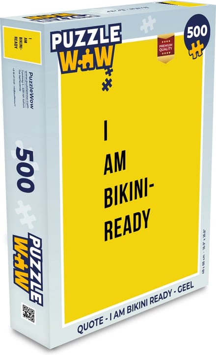 Puzzel Quote - I am bikini ready - Geel - Legpuzzel - Puzzel 500 stukjes