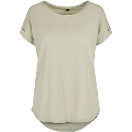 Build Your Brand - Lang Slub Dames T-Shirt maat M