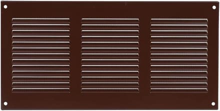 Ventilatierooster Bruin Metaal 300x150mm met Insectengaas - Wand- en Plafondrooster