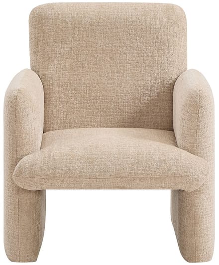 Vente-unique MESUTO beige chenille stof kinderfauteuil