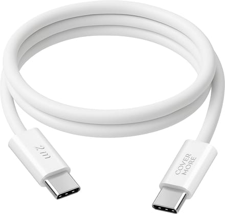Usb C kabel - Usb C naar usb C - Oplaadkabel en datakabel - Snellader - Quick charge - Super fast charging - Geschikt voor Apple, Samsung, android smartphone tablet reader laptop - 2m - Wit
