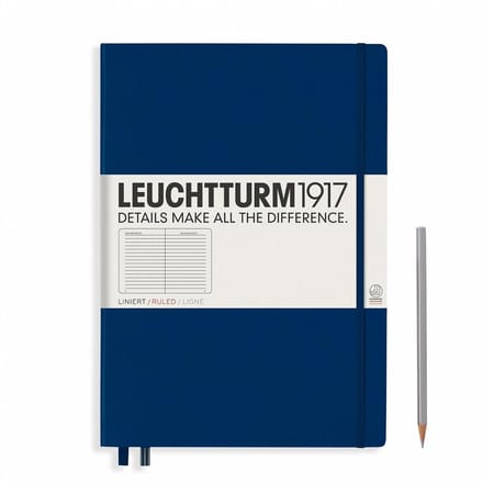 Leuchtturm1917 notitieboek master classic a4+ gelinieerd navy blauw