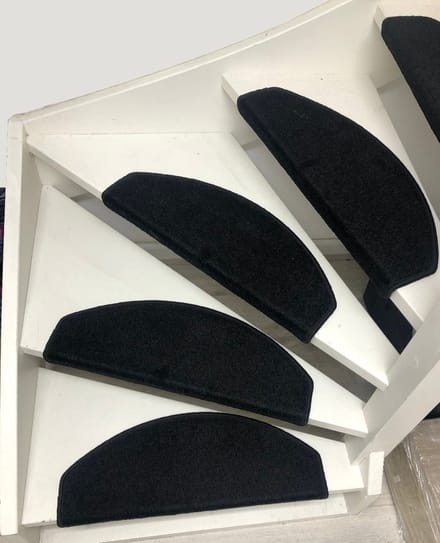 Trapmatten Twist- 56 x 20 cm- Zwart- 15 stuks