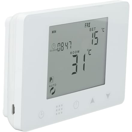 Draadloze RF Temperatuurregelaar Programmeerbaar LCD Achtergrondverlichting Smart Elektrische Verwarming white