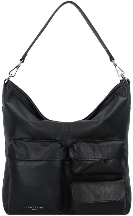 LIEBESKIND BERLIN Schoudertas LK 204 Archive 3D Leather Hobo Black Zwart