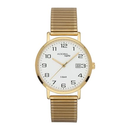 Adora horloge Goudkleurig met saffier glas AS4247