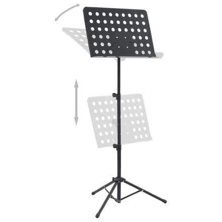 vidaXL Muziekboekenstandaard staal zwart