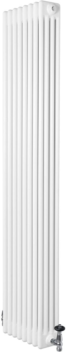 Traditionele 4-kolom radiator - wit - 1800x380 mm - thermostaatkraan