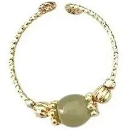 Bagues réglables à la mode pour femmes, bague en Jade, couleur or, bijoux de fête, cadeau 1pc beige