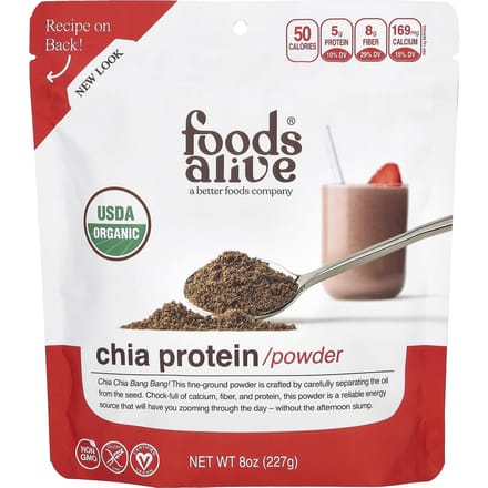Foods Alive, Biologisch Chia Eiwitpoeder, 8 oz (227 gr)