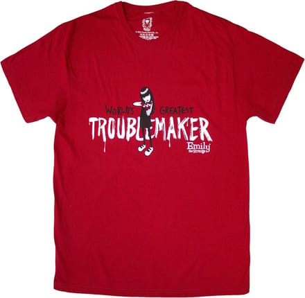 Emily The Strange - Troublemaker Heren Tshirt - S - Rood