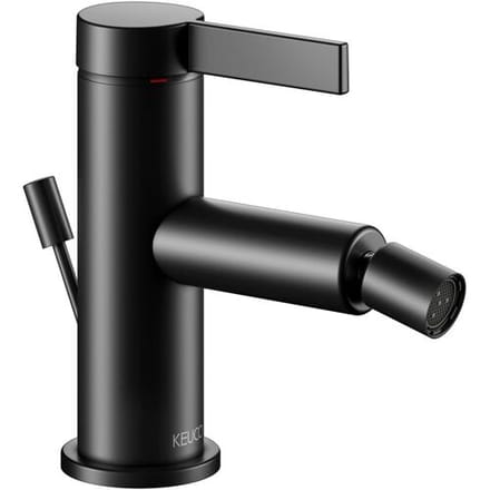 Keuco IXMO Pure Black Selection single lever bidet mixer with pop-up waste 59509371000