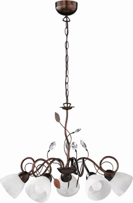 TRIO - Kroonluchter Traditio Bruin Ø 70 cm