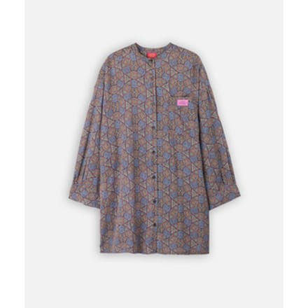 Jurk Oxbow Oversized jurk met mandarijnkraag MOSAIC