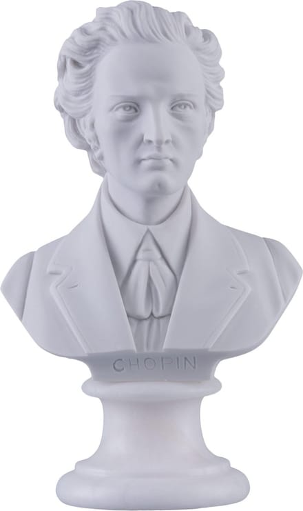 Music Gifts - Albast borstbeeld Chopin 15 cm
