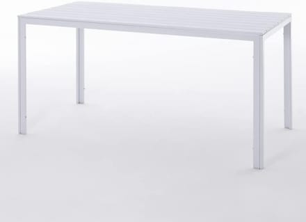 Buiten Eettafel 156x78 cm met Stalen Frame en Houtlook Latten