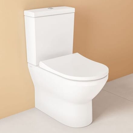 Integra pedestal WC VitrA Flush 2.0, back to wall, washdown flush without rim 7043B003-0585