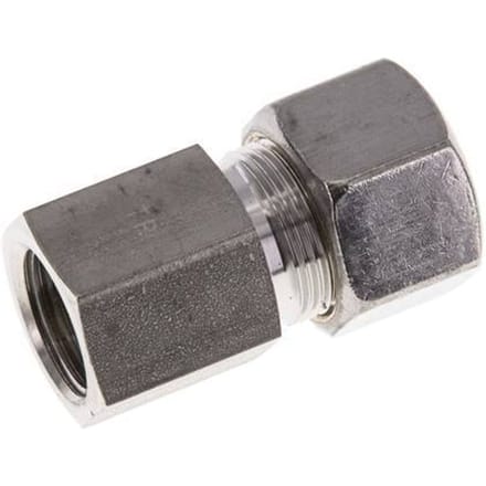G 1/2'' x 16S RVS Rechte Knelfitting 400 Bar DIN 2353 - FL2S-FO-ST-012G-16-S