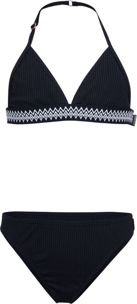 Brunotti - Nelle-Rib - Bikini Set Zwart - Halter Bikini Set Meisjes - 128