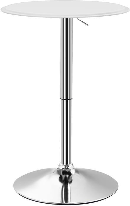 HOMCOM bartafel - Metaal - 63x63x93cm - Wit