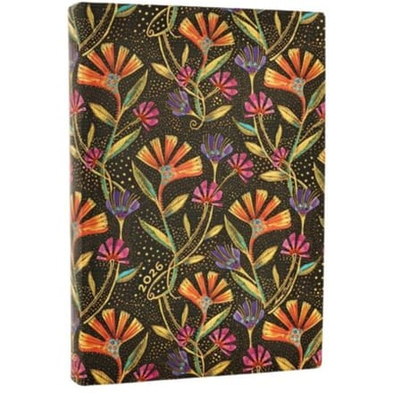 Paperblanks 2026 day planner wild flowers, 12 maanden, flexi midi