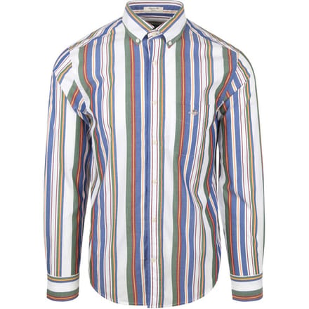 Gant Casual Overhemd Streep Multicolour - Maat M - Heren - Overhemden Casual