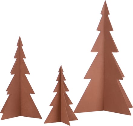 UNUS® Kerstboom 3delig metall roestlook kerstdecoratie