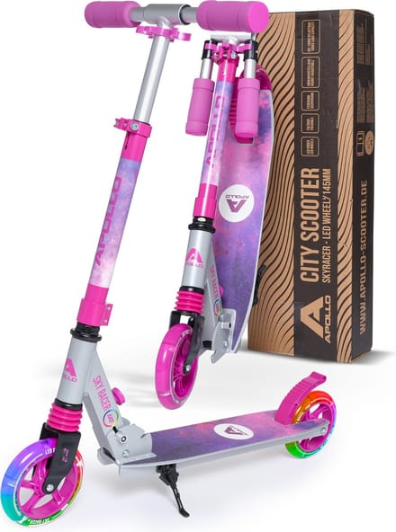 Apollo LED-stadscooter met vering Scooter Skyracer