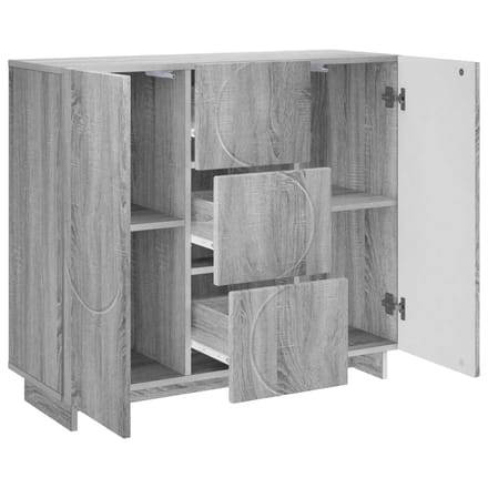 vidaXL - Dressoir - Grijs - Sonoma - 85,5 - x - 31 - x - 75 - cm - Bewerkt - hout